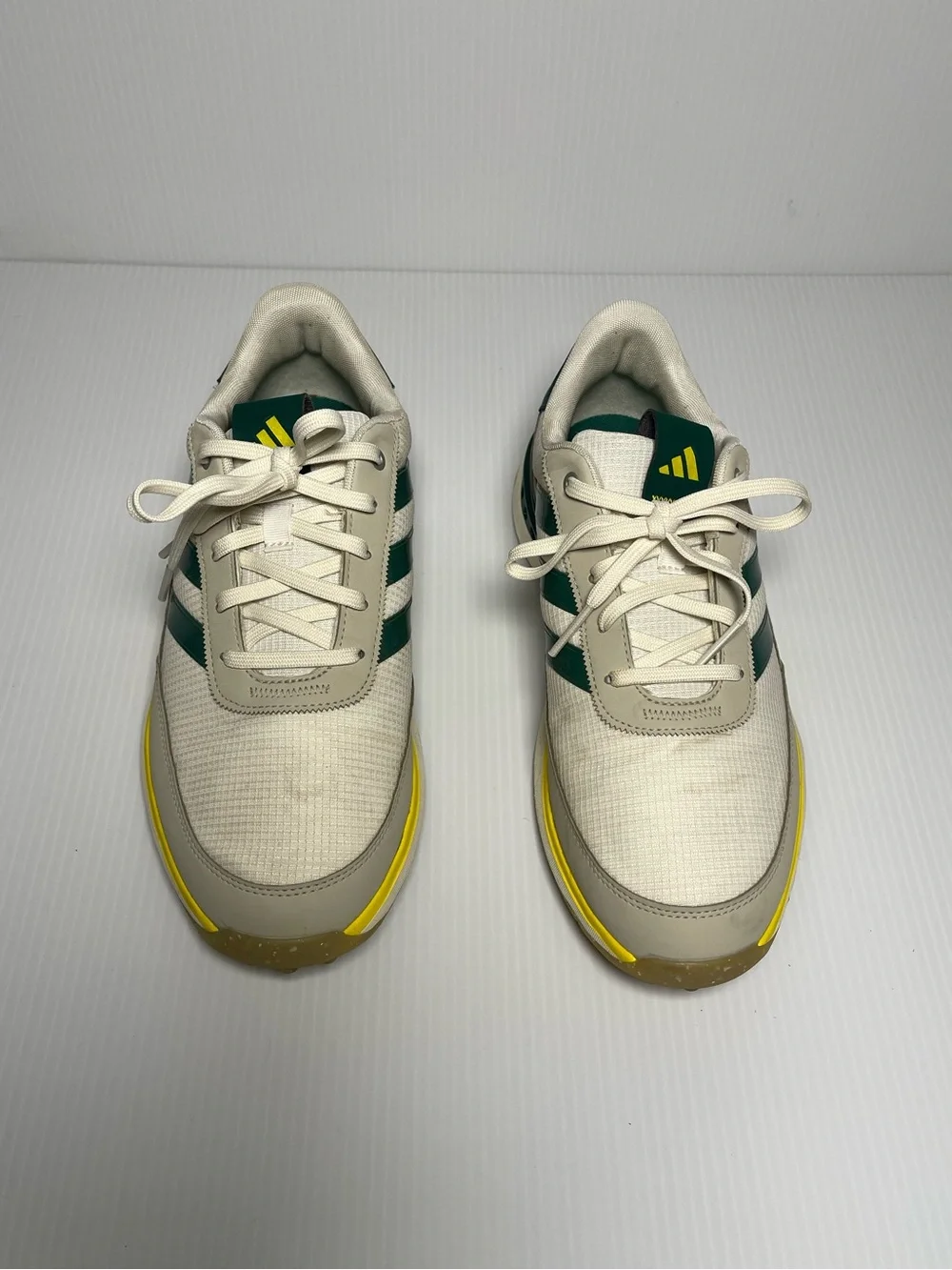 adidas Kids White, Green & Yellow Retro Runner Sneakers